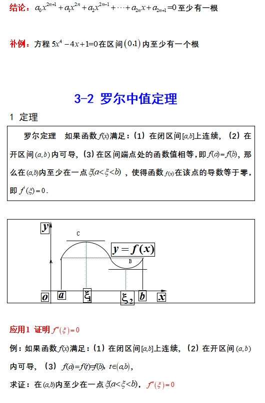 3.中值定理笔记